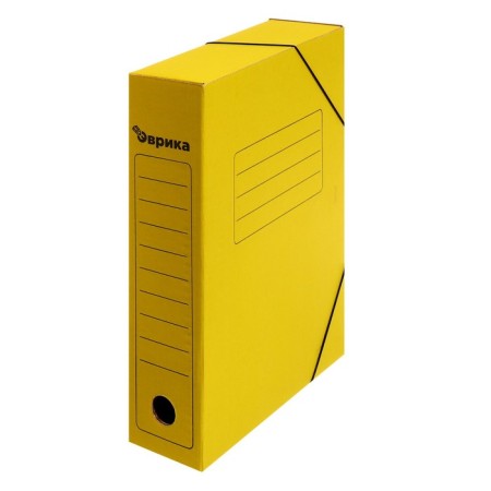 Archive folder on gum Calligrata, microhofrocarton, 75 mm, up to 700 l, yellow-3