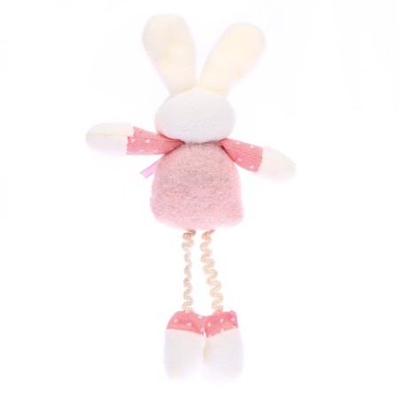 Soft toy "Bunny with a bow" on a suspension, color mix-1
