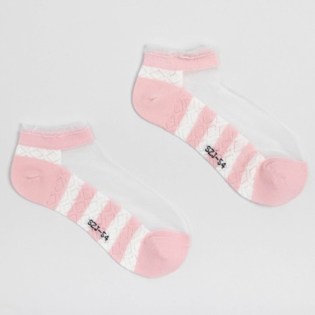 Women's socks glass minku pink color, size 36-37 (23 cm)-3