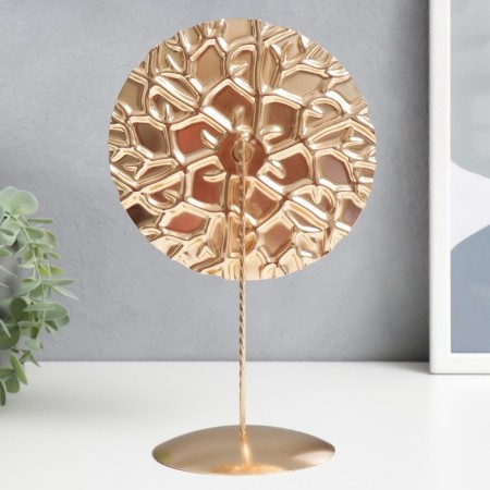 Summary Metal for 1 candle "Web of time" gold 26x14.5x11 cm-3