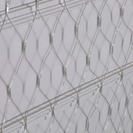 Girlyanda "Network" 2 × 2 m, IP20, dark thread, 152 LED, white glow, 8 modes, 220 V-3