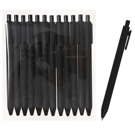 Handle Automatic Ballic Calligrata, 0.5mm, clip 2 x 8cm, under the logo, matte black body, blue rod