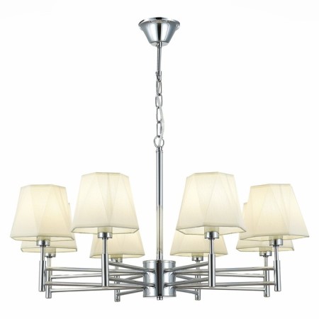 Ceiling EVOLUCE lamp. Sle105403-08. Lagoro. 8x40 watts, E14, 72x72x40 cm, chromium color