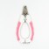 Coogers of the side with non-losing handles, medium, hole 9 mm, white-pink