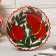 Plate of the Rishtan ceramics "Grenates", 17cm, rifting