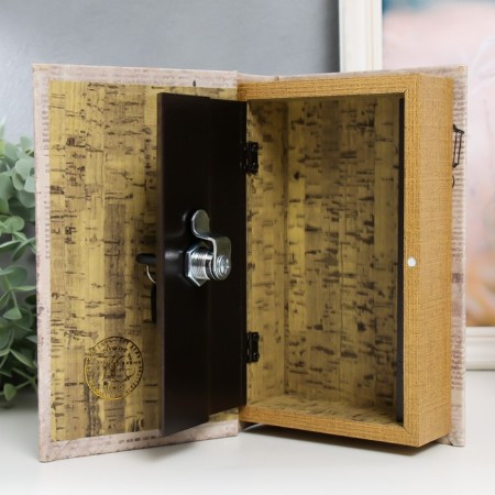 Safe-book wood to the leatherette "Luminous column" 21x13x5 cm-3