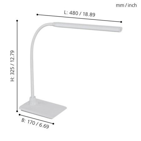 LAROA table lamp, 1x4.5W LED, 4000K, 550LM, white color-3