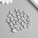 Decor for creativity plastic "Heart" silver set 30 pcs 1x1 cm