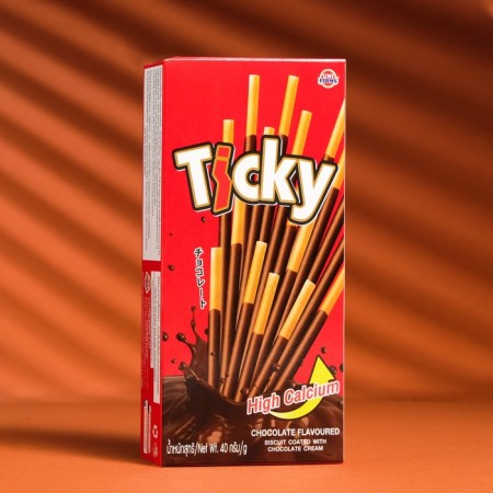 Ticky biscuit sticks covered with chocolate cream, 36 g
