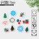 A set of vinyl stickers on the windows "New Year", reusable, 10 x 10 cm, New Year