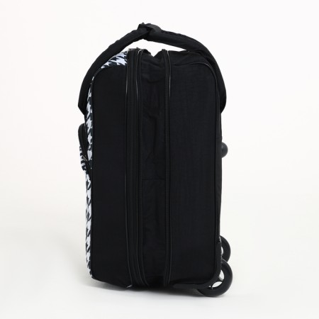 Small Small suitcase 20 "with a bag, a lightning department, with an extension, the color is black-4