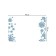 A set of napkins for setting the table "Big snowflakes", rectangular, rounded edges, size 30x46 cm, 4 pcs