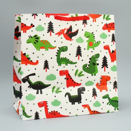 Gift package, packaging, "dinosaurics", 38 x 38 x 21 cm-4