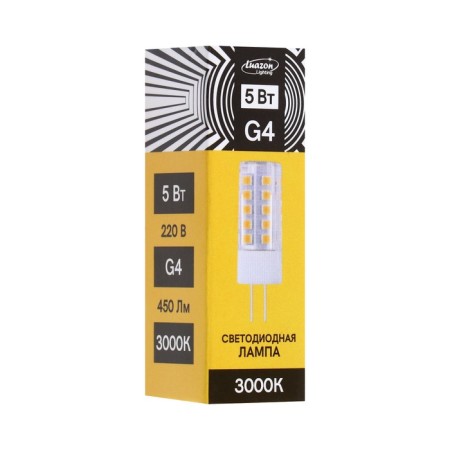 LED LEAZON Lighting, G4, 5 W, 220 V, 3000 K, 450 lm, plastic-5