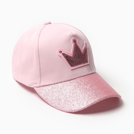 Cap for girls minku "crown" color pink, river 52