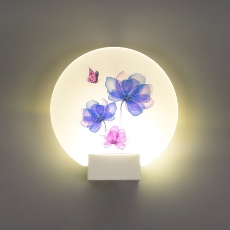 Sconces "Flowers and butterflies" LED 6W 4000k white 24x6x24 cm-2