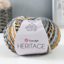 Yeritage yarn 75% acrylic, 25% wool 125m/50g (331 saffron-gray-gray)