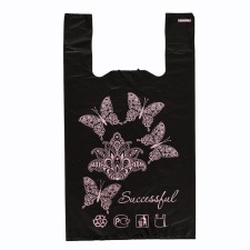 Package Polyethylene T -shirt 30 + 16 x 53 cm, 25 μm, black 