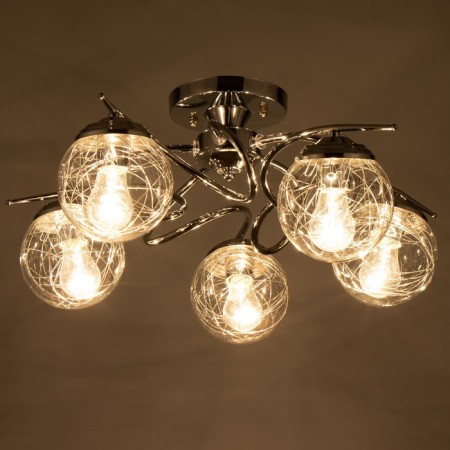Snanny chandelier 5he27 40W silver 60x60x28 cm Bayerlux-2