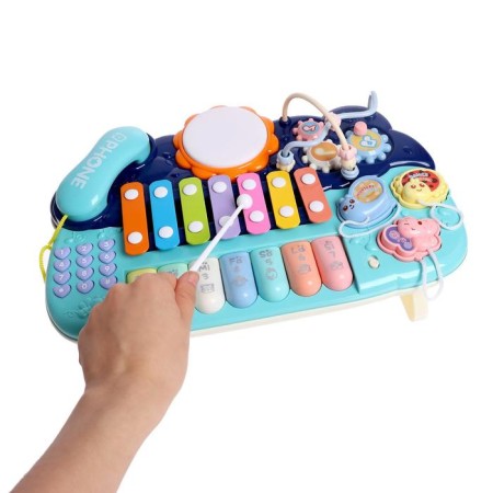 Developing toy "piano", light and sound effects, works from batteries-2