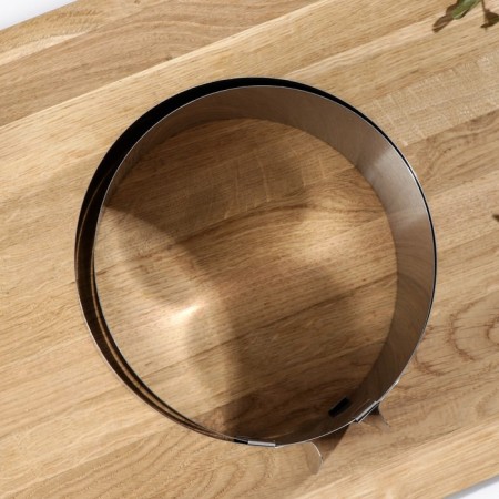 Baking shape with a adjustment of the size of the share, 16-30 cm, h = 10 cm, chrome color-1