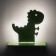 Bra "dinosaur" LED 24W green 35x30 cm