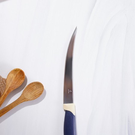 Kitchen knife for citrus shares "Strayp", smooth blade 11.5 cm, blue color-6