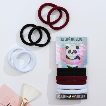 Hair gum "Panda" 6 pcs-3