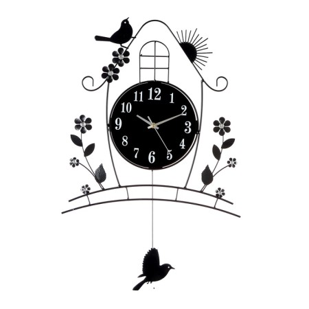 Wall clock, series: pendulum, "house", smooth move, 46 x 72 cm-5