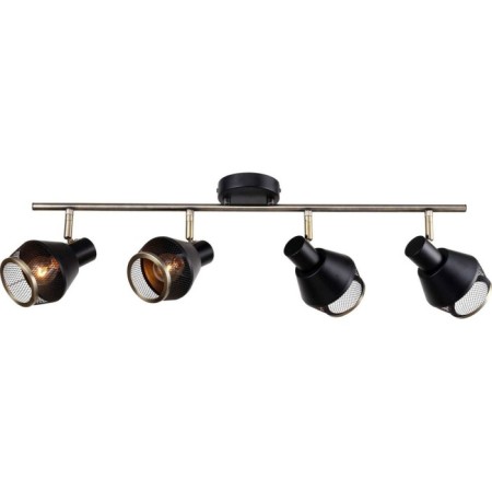 Spot Vekta 4XE14 40W, size 71.5x10x22 cm, black color and bronze