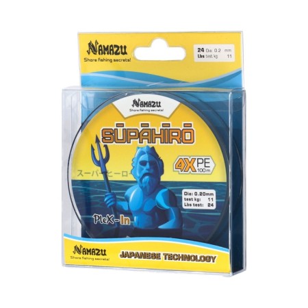 Namazu Supahiro 4x-wicker cord 4x, diameter 0.2 mm, test 11 kg, 100 m, marsh-green-1