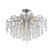 Economic light chandelier 59172/8CR WT, E14 8x40W, color chromium