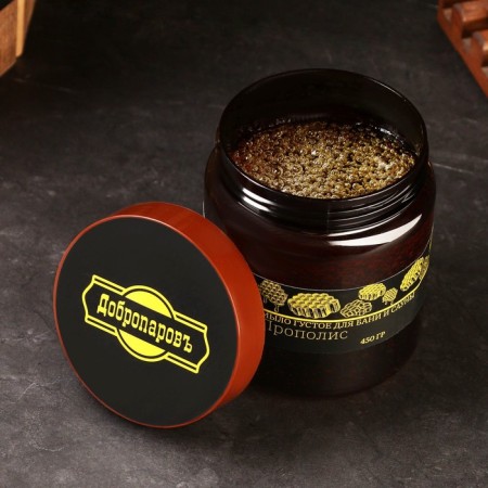Thick hair and body soap "propolis" Honey, bath, Dobroparov 450 g