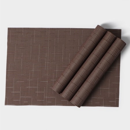 Set of serving napkins on the table "Cher", 4 pcs, 30 × 45 cm, brown color-1