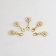 Markers for loops "Chamomile", D = 12 mm, 5 pcs, white / gold / yellow color