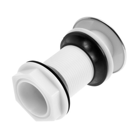 Bottom valve Zein B3, plastic case, large button, stainless steel, without overflow-16