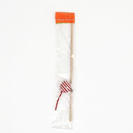 Domesticon-pound with a ball on a wooden handle, burgundy/white-3