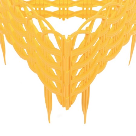 Decorative fence, 25 × 300 cm, 8 sections, plastic, yellow "Ivushka"-10