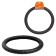 Braids from smooth skin AIRLINE, 37-39 cm, black color