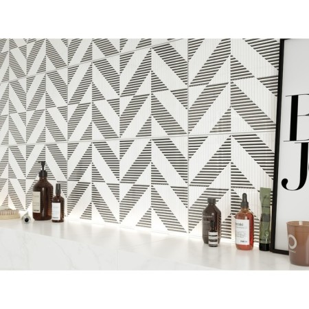 Wall insert Calacatta Chevron white 29.8x59.8-1