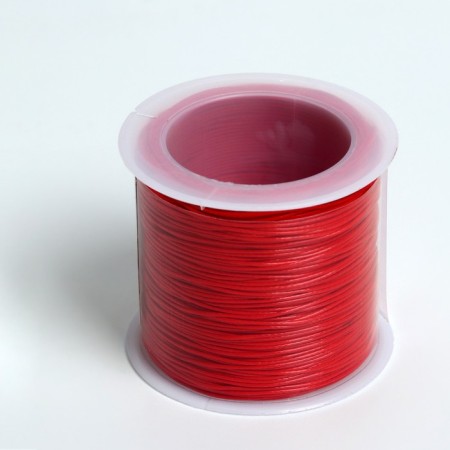 The cord waxed from polyester d = 0.5 mm, l = 50 m, the color is bright red