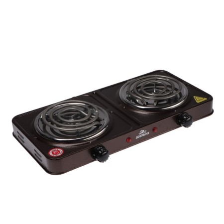 Electric Tile "Dobrynya" DO-2207, 2000 W, 2 burners, brown