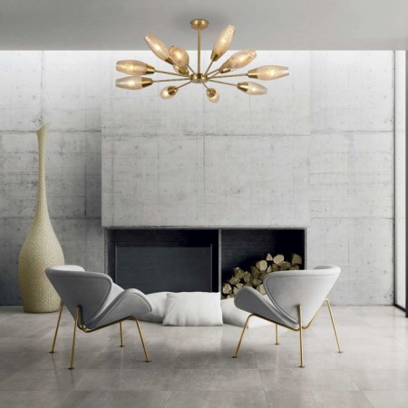 Ceiling chandelier with Thalia, 60W, E14, 98x98x55 cm-2