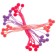 Decorative element on the rope "Mood" 2 balls, d = 1.5 cm, set 18 pcs., Color mix