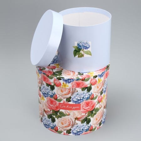 Set of hats 5 in 1, gift packaging, “flowers”, 13 x 14 - 19.5 x 22 cm-3