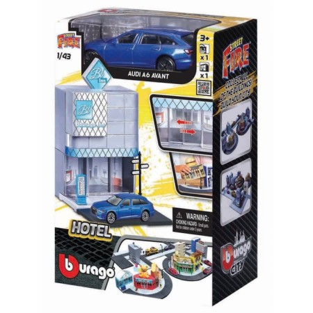Набор игровой Bburago «Построй свой город! Отель», с машинкой Street Fire, 1:43-1