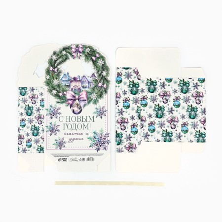 Box the team "New Year's Wreath" 18.4 x 30.4 x 7.3 cm, New Year-10