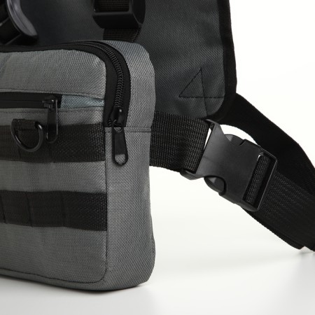 Babberry bag on lightning, external pocket, gray color-7