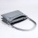 Cross-Bodi Bag on a zipper, 3 external pockets, the color of a gray-blue