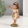 Polystone souvenir "Girl with a chick on the handle" 7.5x4x12.5 cm